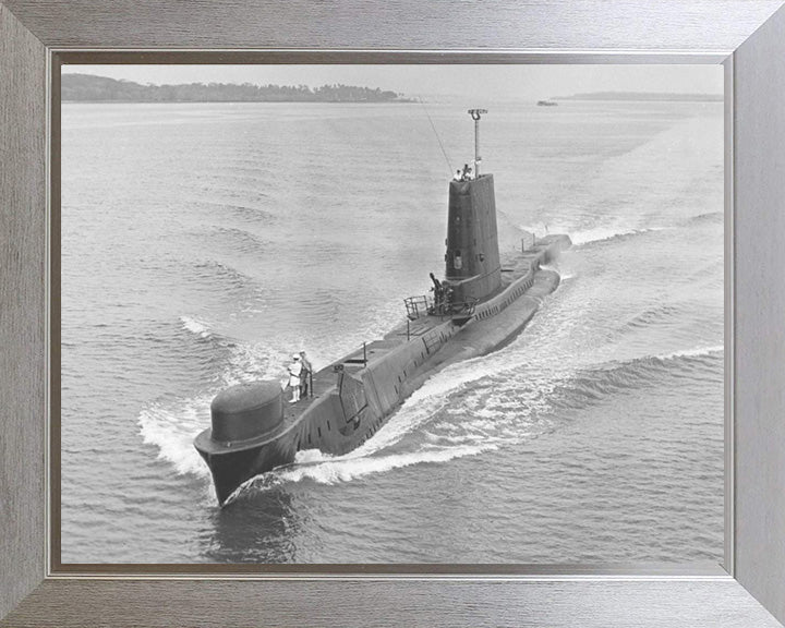 HMS Andrew (P423) Photo Print - High Port Bow View - Royal Navy Amphion Class Submarine Posters, Prints, & Visual Artwork Hampshire Prints 10 x 8 Silver Frame No