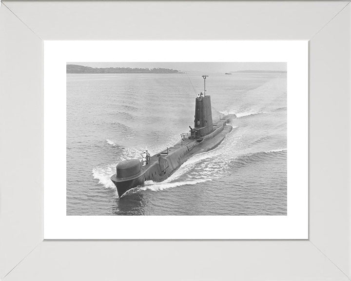 HMS Andrew (P423) Photo Print - High Port Bow View - Royal Navy Amphion Class Submarine Posters, Prints, & Visual Artwork Hampshire Prints 10 x 8 White Frame Yes