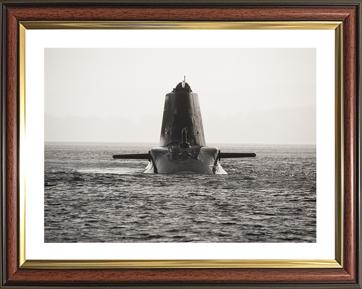 HMS Astute (S119) Photo Print - Black and White 2009 - Royal Navy Astute Class Submarine Posters, Prints, & Visual Artwork Hampshire Prints 10 x 8 Classic Frame Yes
