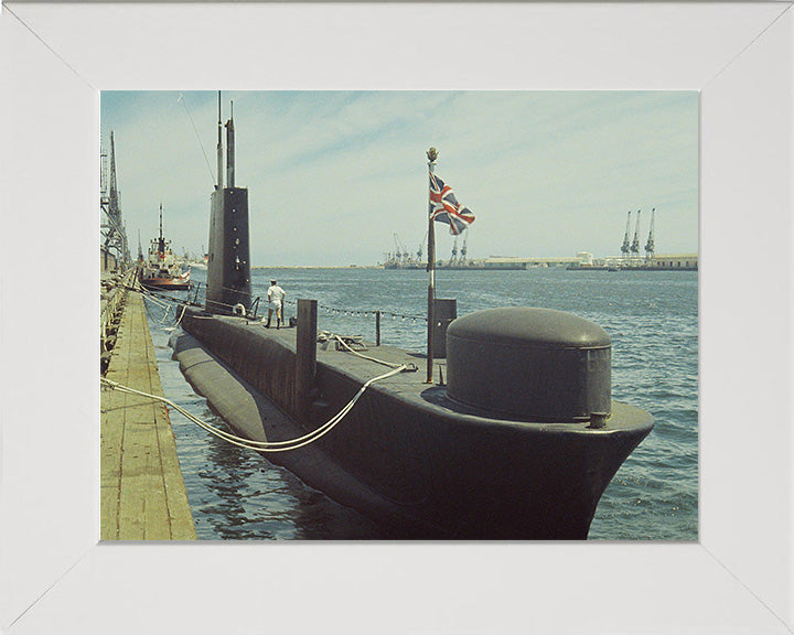 HMS Finwhale (S05) Photo Print - Alongside - Royal Navy Porpoise Class Submarine Posters, Prints, & Visual Artwork Hampshire Prints 10 x 8 White Frame No
