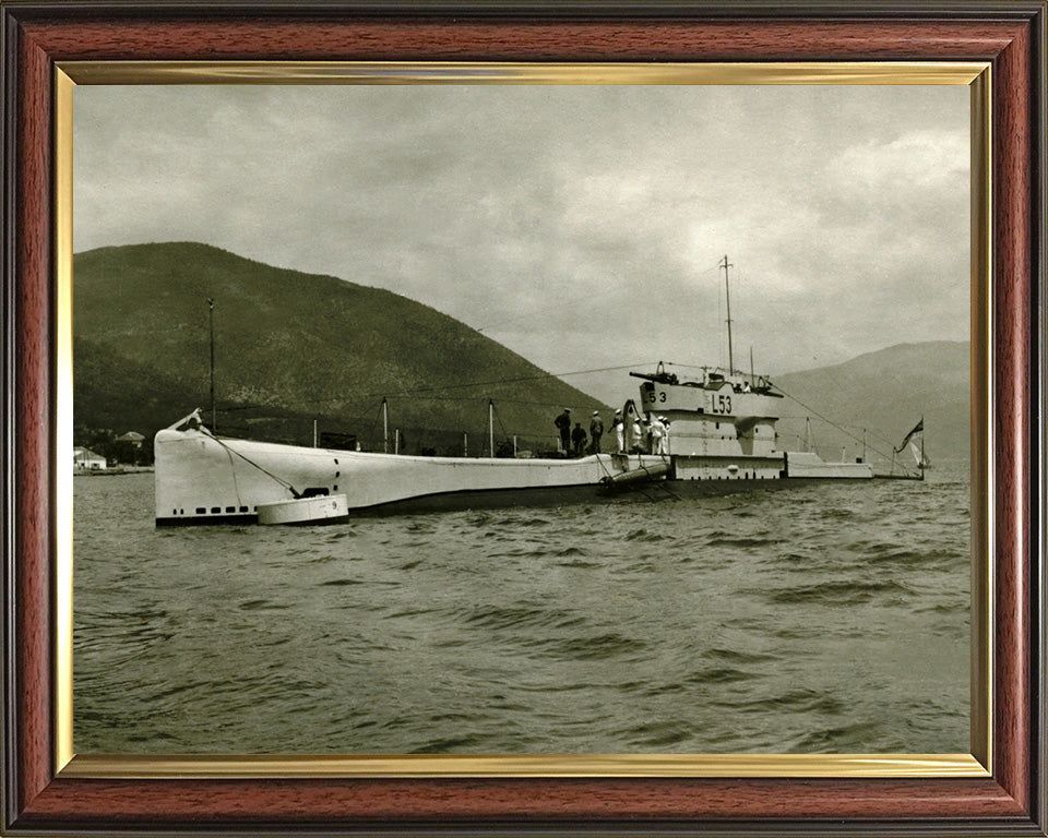 HMS L53 L Class Submarine Photo Print Port Side View Royal Navy Wall Art Naval Decor Poster Posters, Prints, & Visual Artwork Hampshire Prints 10 x 8 Classic Frame No
