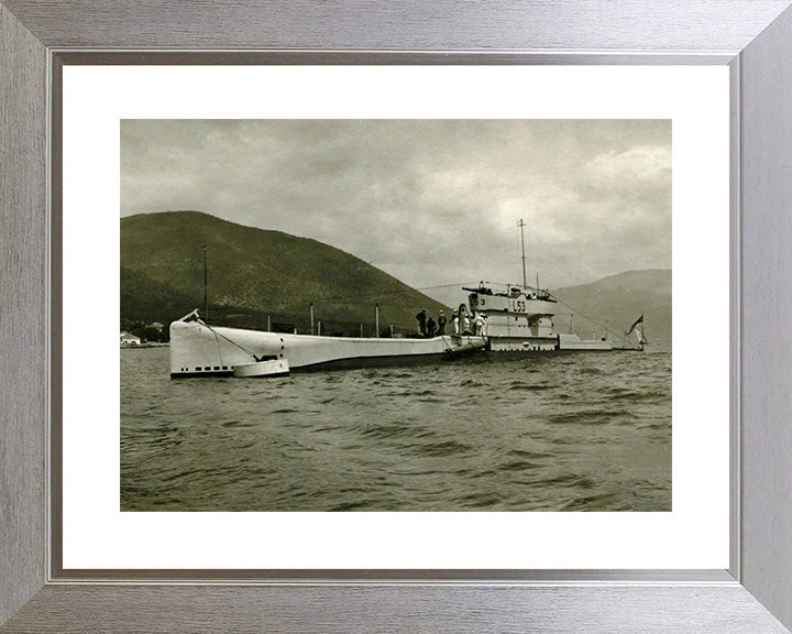 HMS L53 L Class Submarine Photo Print Port Side View Royal Navy Wall Art Naval Decor Poster Posters, Prints, & Visual Artwork Hampshire Prints 10 x 8 Silver Frame Yes