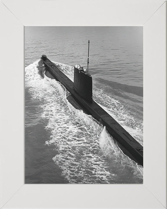 HMS Odin (S10) Photo Print - Underway - Royal Navy Oberon Class Submarine Posters, Prints, & Visual Artwork Hampshire Prints 10 x 8 White Frame No