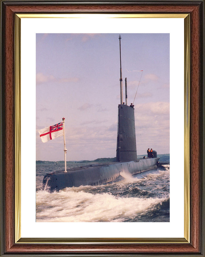 HMS Onyx (S21) Photo Print - Underway - Royal Navy Oberon Class Submarine Posters, Prints, & Visual Artwork Hampshire Prints 10 x 8 Classic Frame Yes