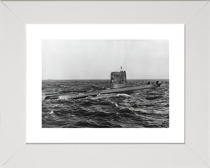 HMS Oracle (S16) Oberon Class Submarine Photo Print Starboard View Royal Navy Wall Art Naval Decor Posters, Prints, & Visual Artwork Hampshire Prints 10 x 8 White Frame Yes