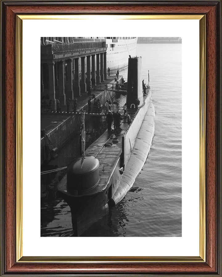 HMS Orpheus (S11) Oberon Class Submarine Photo Print Alongside Royal Navy Wall Art Naval Decor Posters, Prints, & Visual Artwork Hampshire Prints 10 x 8 Classic Frame Yes