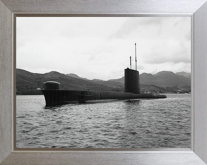 HMS Osiris (S13) Oberon Class Submarine Photo Print Port Side Royal Navy Wall Art Naval Decor Poster Posters, Prints, & Visual Artwork Hampshire Prints 10 x 8 Silver Frame No