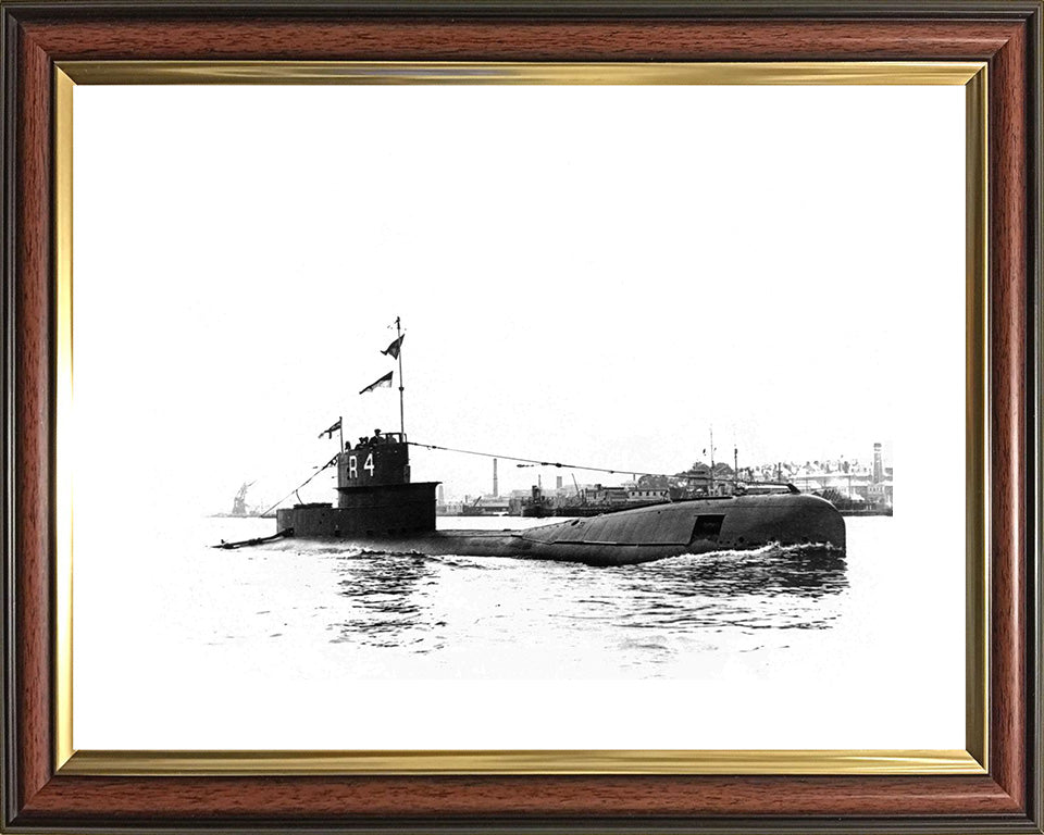 HMS R4 R Class Submarine Photo Print Starboard View Royal Navy Wall Art Naval Decor Poster Posters, Prints, & Visual Artwork Hampshire Prints 10 x 8 Classic Frame Yes