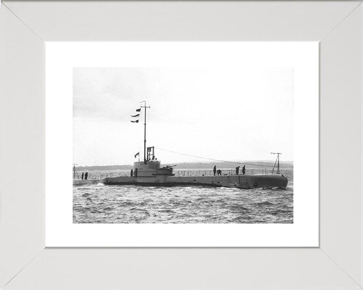 HMS Regent (N41) Photo Print - Underway - Royal Navy Rainbow Class Submarine Posters, Prints, & Visual Artwork Hampshire Prints 10 x 8 White Frame Yes