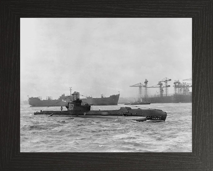 HMS Saga (P257) Photo Print - Starboard Side View - Royal Navy S Class Submarine Posters, Prints, & Visual Artwork Hampshire Prints 10 x 8 Black Frame No
