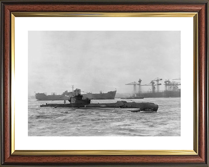 HMS Saga (P257) Photo Print - Starboard Side View - Royal Navy S Class Submarine Posters, Prints, & Visual Artwork Hampshire Prints 10 x 8 Classic Frame Yes