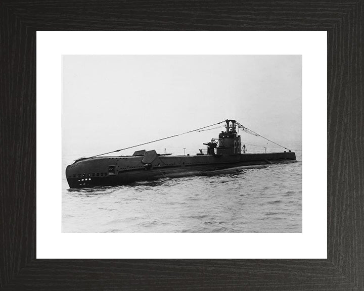 HMS Sahib (P212) Photo Print - Port Side View - Royal Navy S Class Submarine Posters, Prints, & Visual Artwork Hampshire Prints 10 x 8 Black Frame Yes