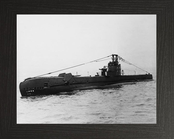 HMS Sahib (P212) Photo Print - Port Side View - Royal Navy S Class Submarine Posters, Prints, & Visual Artwork Hampshire Prints 10 x 8 Black Frame No