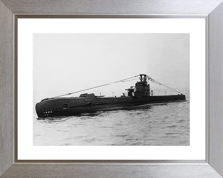 HMS Sahib (P212) Photo Print - Port Side View - Royal Navy S Class Submarine Posters, Prints, & Visual Artwork Hampshire Prints 10 x 8 Silver Frame Yes