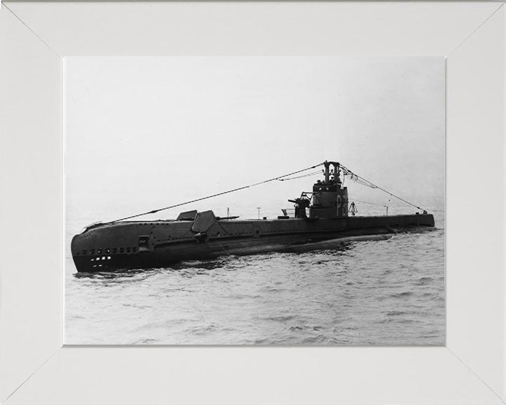 HMS Sahib (P212) Photo Print - Port Side View - Royal Navy S Class Submarine Posters, Prints, & Visual Artwork Hampshire Prints 10 x 8 White Frame No