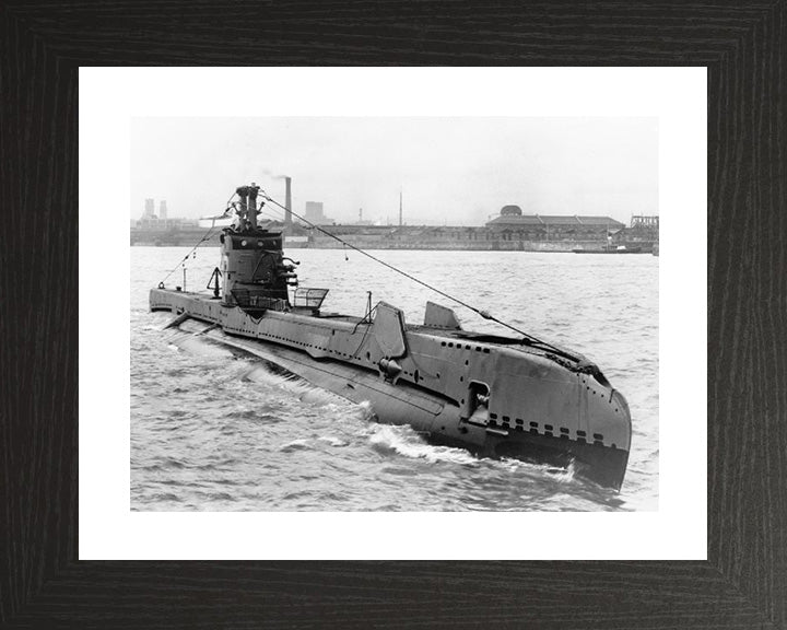 HMS Saracen (P247) Photo Print - Starboard Bow View - Royal Navy S Class Submarine Posters, Prints, & Visual Artwork Hampshire Prints 10 x 8 Black Frame Yes