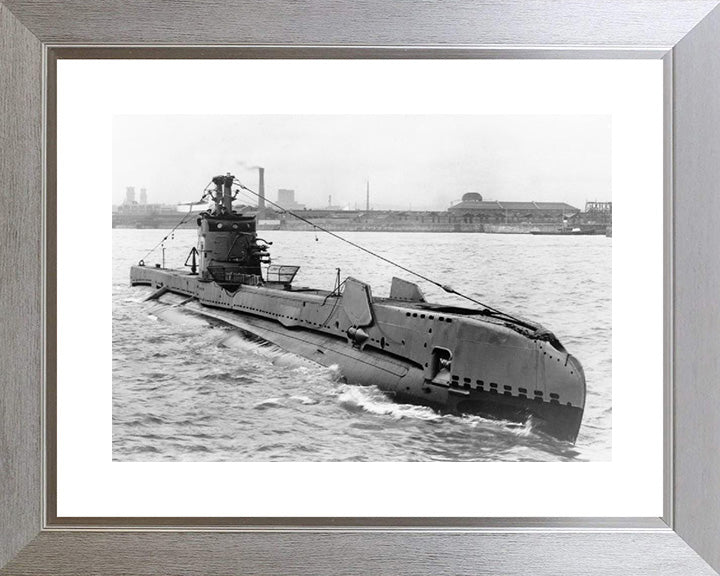 HMS Saracen (P247) Photo Print - Starboard Bow View - Royal Navy S Class Submarine Posters, Prints, & Visual Artwork Hampshire Prints 10 x 8 Silver Frame Yes