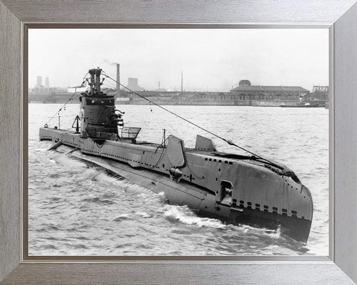 HMS Saracen (P247) Photo Print - Starboard Bow View - Royal Navy S Class Submarine Posters, Prints, & Visual Artwork Hampshire Prints 10 x 8 Silver Frame No