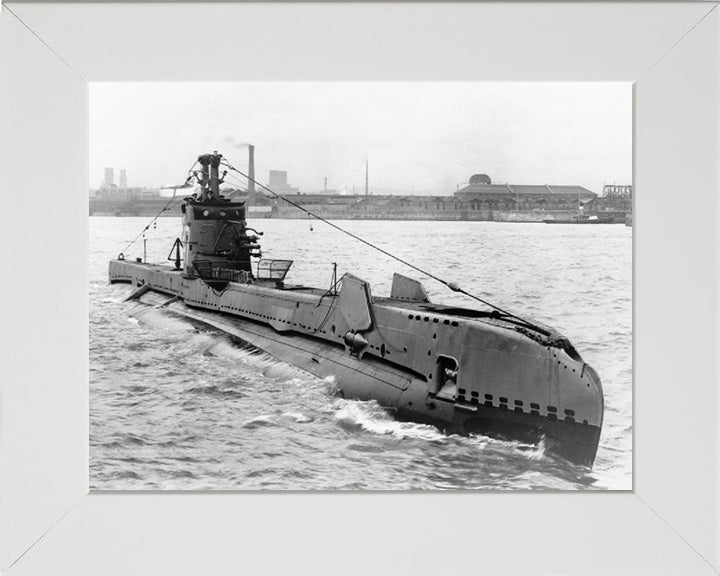 HMS Saracen (P247) Photo Print - Starboard Bow View - Royal Navy S Class Submarine Posters, Prints, & Visual Artwork Hampshire Prints 10 x 8 White Frame No