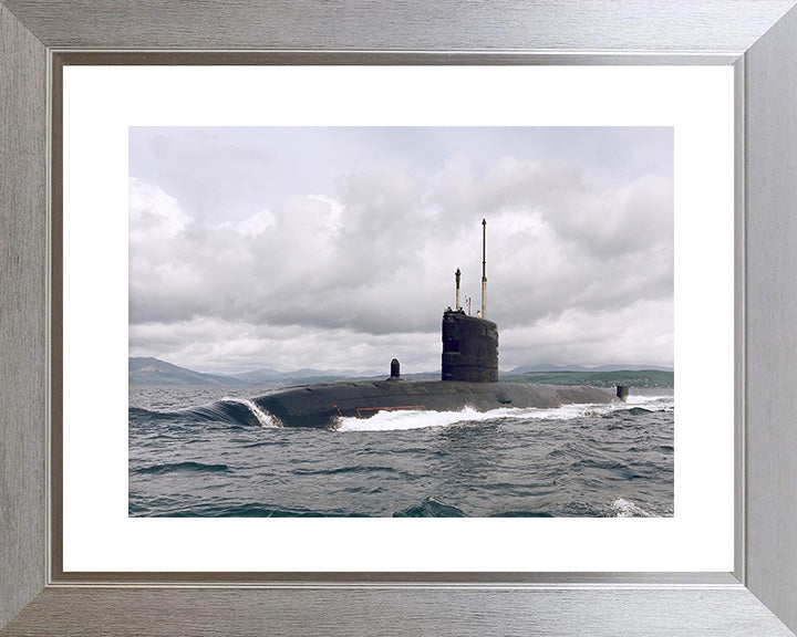 HMS Sceptre (S104) Swiftsure Class Submarine Photo Print Port Bow View Royal Navy Wall Art Naval Decor Posters, Prints, & Visual Artwork Hampshire Prints 10 x 8 Silver frame Yes
