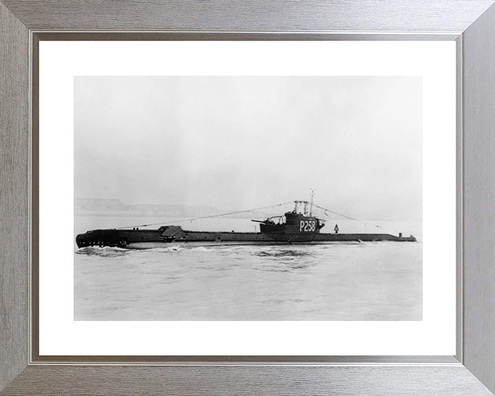 HMS Scorcher (P258) Photo Print - Port Side View - Royal Navy S Class Submarine Posters, Prints, & Visual Artwork Hampshire Prints 10 x 8 Silver Frame Yes
