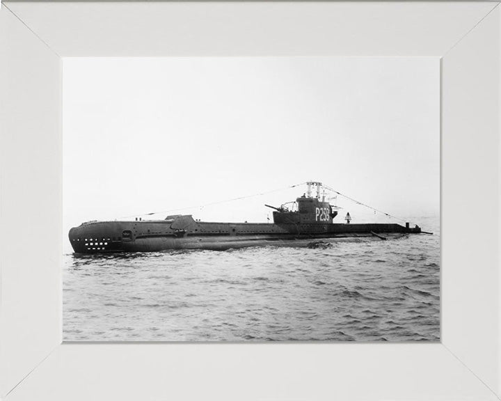 HMS Sidon (P259) Photo Print - Port Side View - Royal Navy S Class Submarine Posters, Prints, & Visual Artwork Hampshire Prints 10 x 8 White Frame No