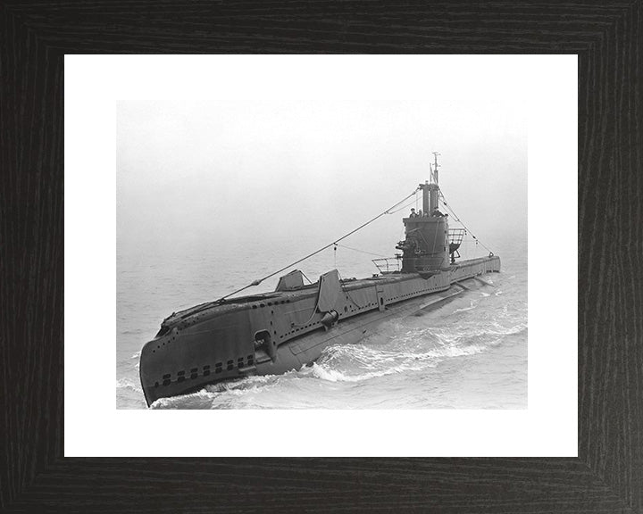 HMS Simoom (P225) Photo Print - Port Bow View - Royal Navy S Class Submarine Posters, Prints, & Visual Artwork Hampshire Prints 10 x 8 Black Frame Yes