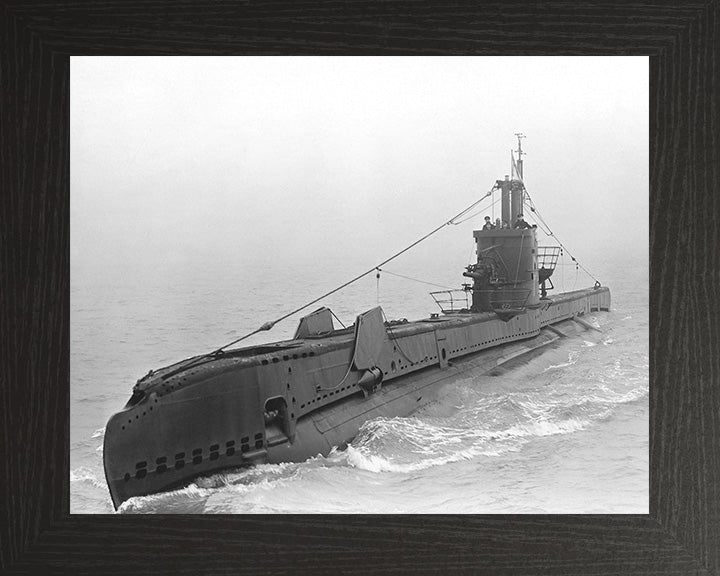 HMS Simoom (P225) Photo Print - Port Bow View - Royal Navy S Class Submarine Posters, Prints, & Visual Artwork Hampshire Prints 10 x 8 Black Frame No