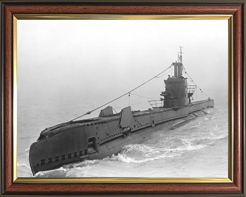 HMS Simoom (P225) Photo Print - Port Bow View - Royal Navy S Class Submarine Posters, Prints, & Visual Artwork Hampshire Prints 10 x 8 Classic Frame No