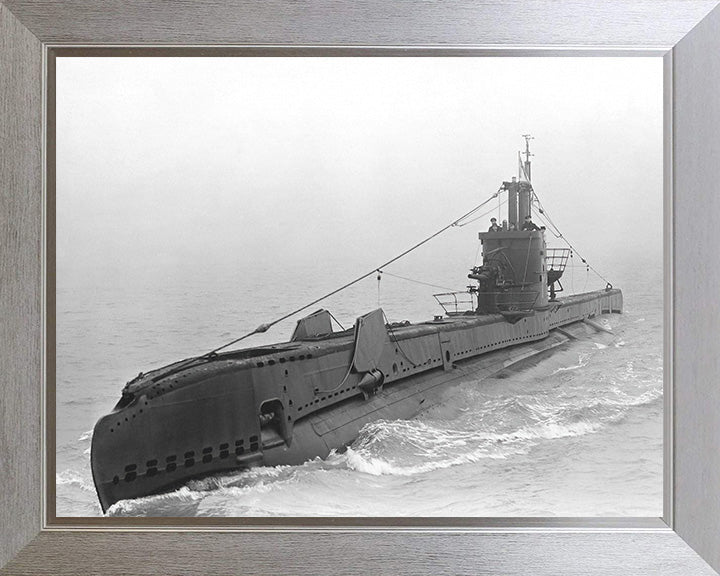 HMS Simoom (P225) Photo Print - Port Bow View - Royal Navy S Class Submarine Posters, Prints, & Visual Artwork Hampshire Prints 10 x 8 Silver Frame No