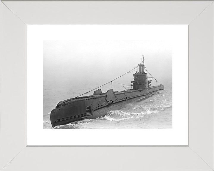 HMS Simoom (P225) Photo Print - Port Bow View - Royal Navy S Class Submarine Posters, Prints, & Visual Artwork Hampshire Prints 10 x 8 White Frame Yes