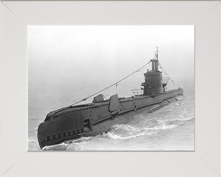 HMS Simoom (P225) Photo Print - Port Bow View - Royal Navy S Class Submarine Posters, Prints, & Visual Artwork Hampshire Prints 10 x 8 White Frame No