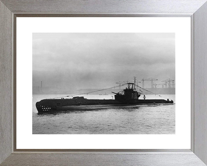 HMS Sleuth (P261) Photo Print - Port Side View - Royal Navy S Class Submarine Posters, Prints, & Visual Artwork Hampshire Prints 10 x 8 Silver Frame Yes