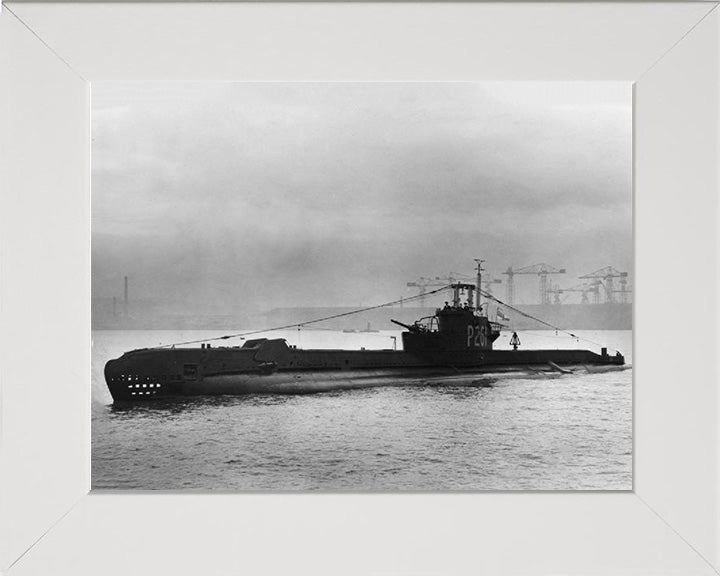 HMS Sleuth (P261) Photo Print - Port Side View - Royal Navy S Class Submarine Posters, Prints, & Visual Artwork Hampshire Prints 10 x 8 White Frame No