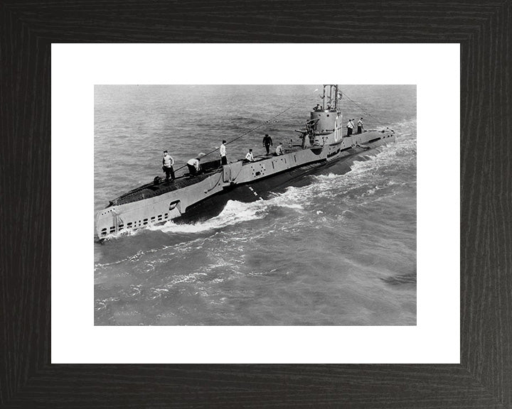 HMS Snapper (39S) Photo Print - Port Side View - Royal Navy S Class Submarine Posters, Prints, & Visual Artwork Hampshire Prints 10 x 8 Black Frame Yes