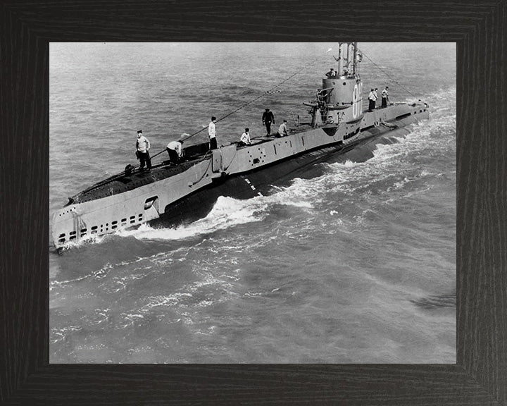 HMS Snapper (39S) Photo Print - Port Side View - Royal Navy S Class Submarine Posters, Prints, & Visual Artwork Hampshire Prints 10 x 8 Black Frame No