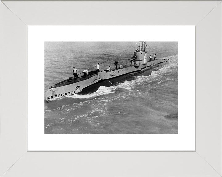 HMS Snapper (39S) Photo Print - Port Side View - Royal Navy S Class Submarine Posters, Prints, & Visual Artwork Hampshire Prints 10 x 8 White Frame Yes