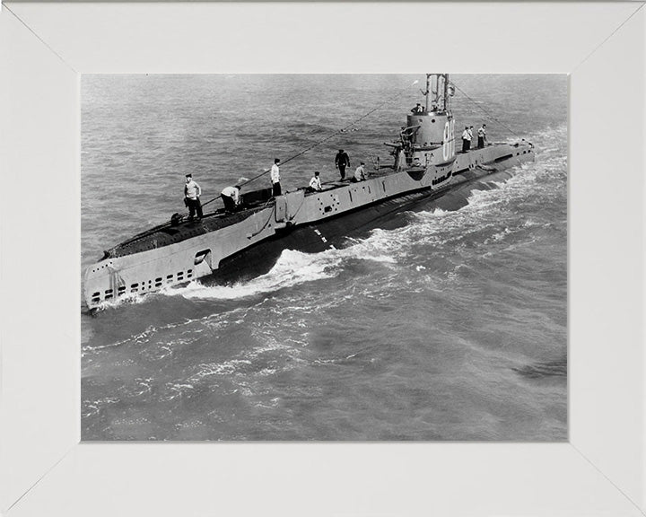 HMS Snapper (39S) Photo Print - Port Side View - Royal Navy S Class Submarine Posters, Prints, & Visual Artwork Hampshire Prints 10 x 8 White Frame No