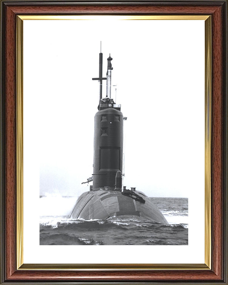 HMS Spartan (S105) Photo Print - Bow View - Royal Navy Swiftsure Class Submarine Posters, Prints, & Visual Artwork Hampshire Prints 10 x 8 Classic Frame Yes
