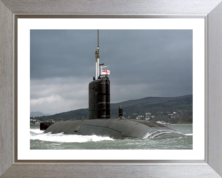 HMS Spartan (S105) Swiftsure Class Submarine Photo Print Faslane 1993 Royal Navy Wall Art Naval Decor Posters, Prints, & Visual Artwork Hampshire Prints 10 x 8 Silver Frame Yes