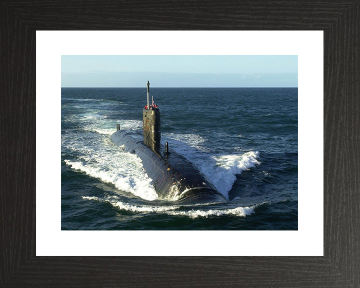 HMS Splendid (S106) Photo Print - Low Starboard Bow View - Royal Navy Swiftsure Class Submarine Posters, Prints, & Visual Artwork Hampshire Prints 10 x 8 Black Frame Yes
