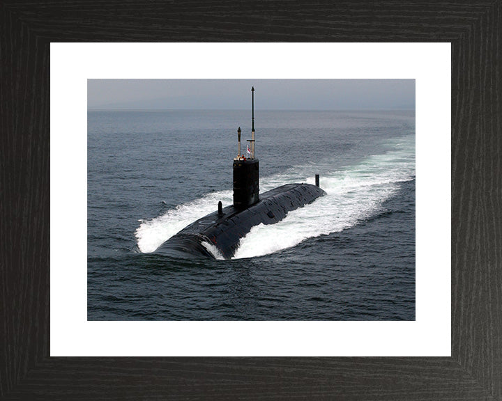 HMS Splendid (S106) Photo Print - Port Bow View at Sea - Royal Navy Swiftsure Class Submarine Posters, Prints, & Visual Artwork Hampshire Prints 10 x 8 Black Frame Yes