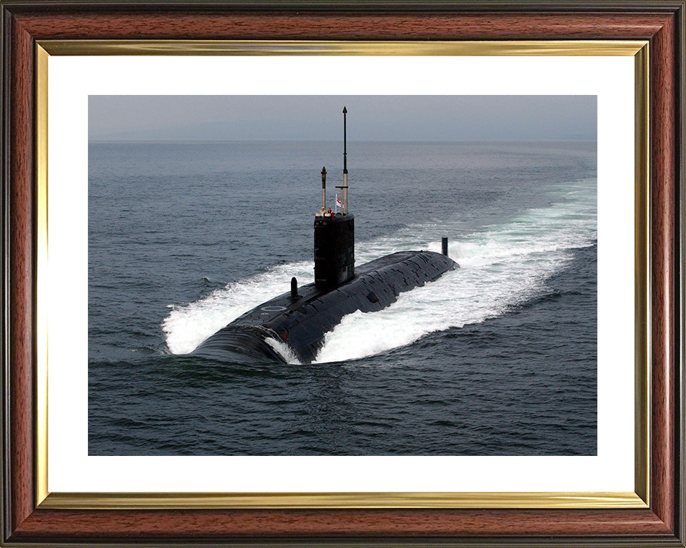 HMS Splendid (S106) Photo Print - Port Bow View at Sea - Royal Navy Swiftsure Class Submarine Posters, Prints, & Visual Artwork Hampshire Prints 10 x 8 Classic Frame Yes