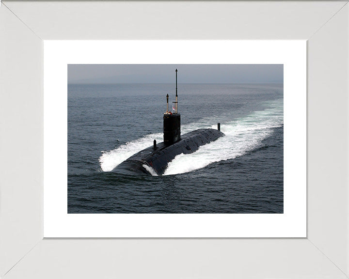 HMS Splendid (S106) Photo Print - Port Bow View at Sea - Royal Navy Swiftsure Class Submarine Posters, Prints, & Visual Artwork Hampshire Prints 10 x 8 White Frame Yes