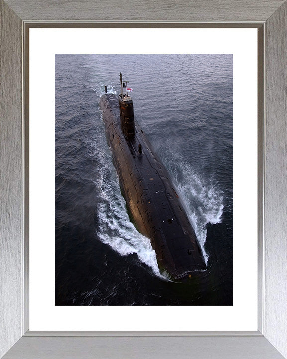 HMS Splendid (S106) Photo Print - Starboard Bow View - Royal Navy Swiftsure Class Submarine Posters, Prints, & Visual Artwork Hampshire Prints 10 x 8 Silver Frame Yes