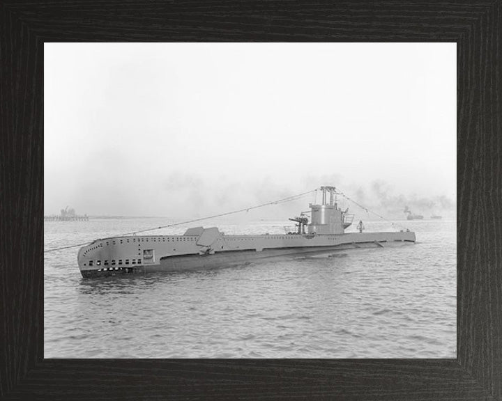 HMS Sportsman Photo Print - Port Side View - Royal Navy S Class Submarine Posters, Prints, & Visual Artwork Hampshire Prints 10 x 8 Black Frame No