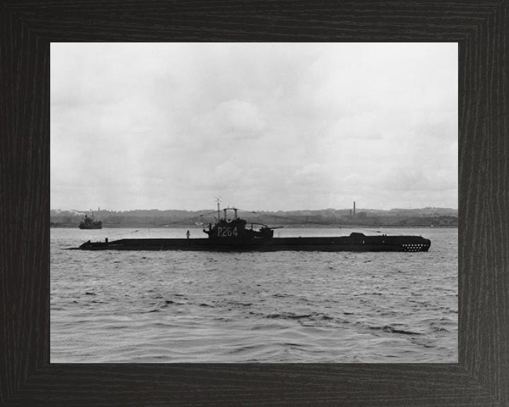 HMS Springer (P264) Photo Print - Starboard View - Royal Navy S Class Submarine Posters, Prints, & Visual Artwork Hampshire Prints 10 x 8 Black frame No