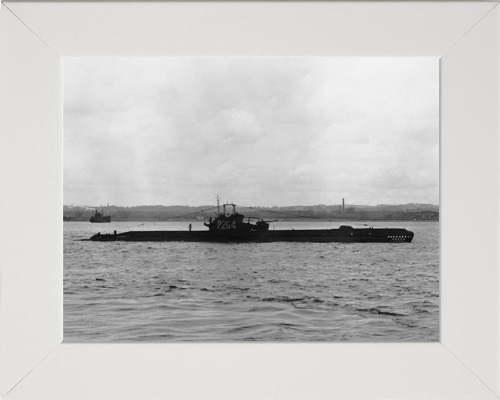 HMS Springer (P264) Photo Print - Starboard View - Royal Navy S Class Submarine Posters, Prints, & Visual Artwork Hampshire Prints 10 x 8 White Frame No