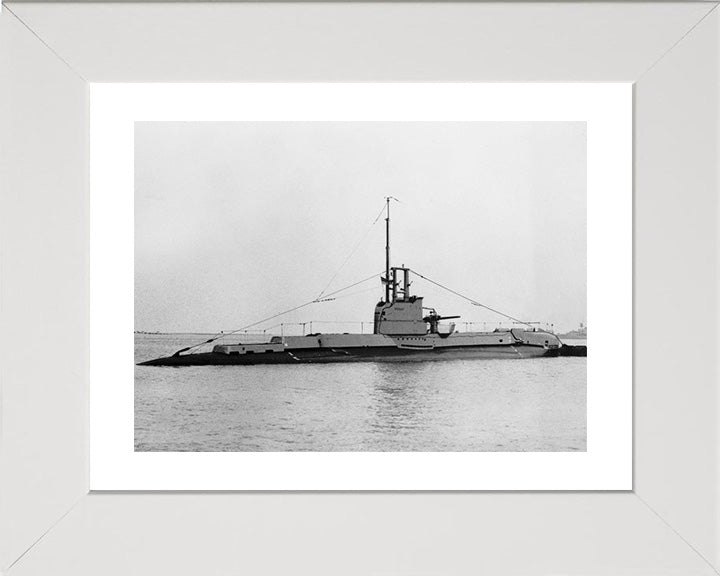 HMS Sterlet (2S) Photo Print - Starboard View - Royal Navy S Class Submarine Posters, Prints, & Visual Artwork Hampshire Prints 10 x 8 White Frame Yes