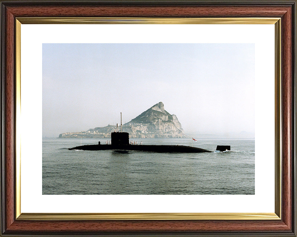 HMS Superb (S109) Photo Print - Gibraltar - Royal Navy Swiftsure Class Submarine Posters, Prints, & Visual Artwork Hampshire Prints 10 x 8 Classic Frame Yes